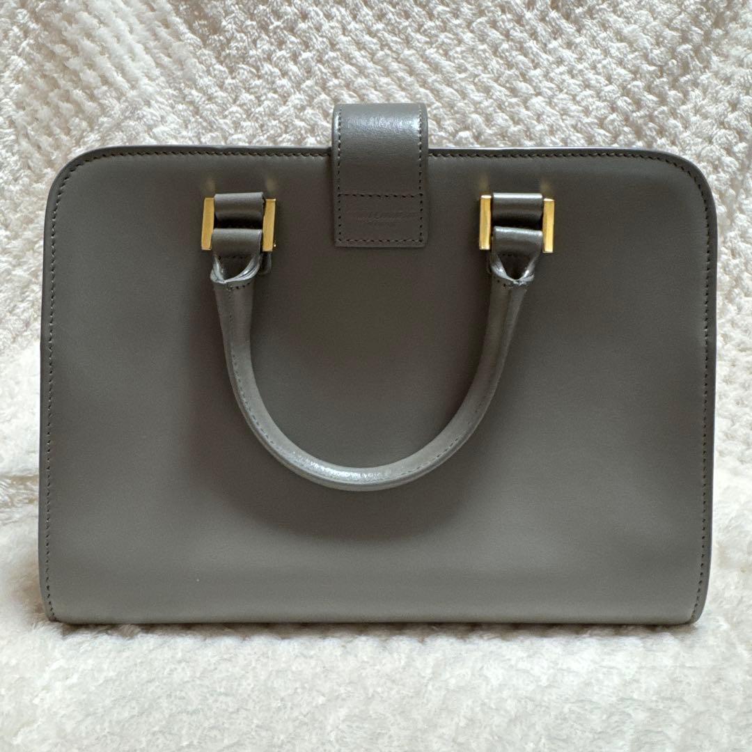 YSL グレー レザートートバッグ