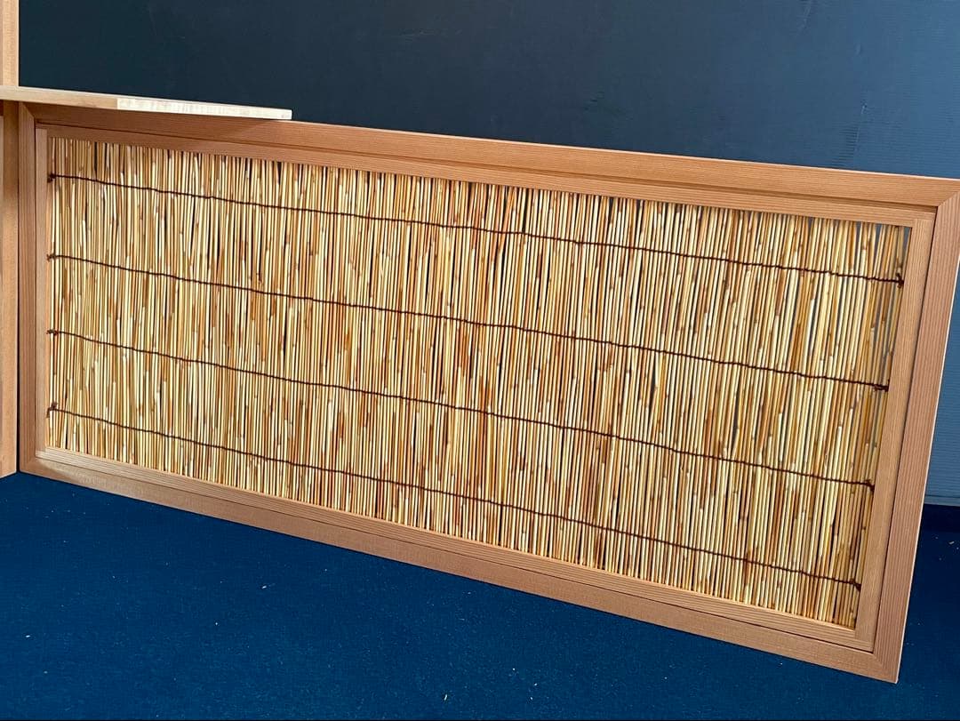 【美品】「祖」 有楽斎好 台目棚 自在棚 葦 棚 替え襖 組立 (1127⑤)