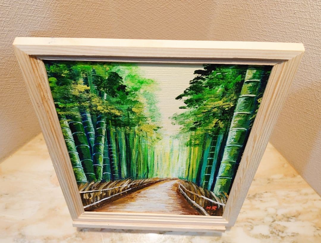 油絵 絵画【竹林】