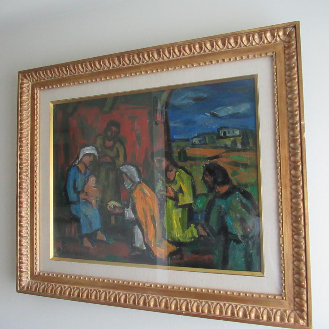 田中忠雄「捧げものをする東方から来た博士たち　1989」　P10号　神戸