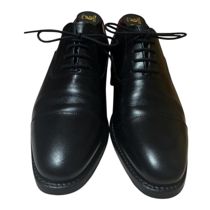 【美品】スコッチグレイン NL-4116 ストレートチップ ブラックレザー 24