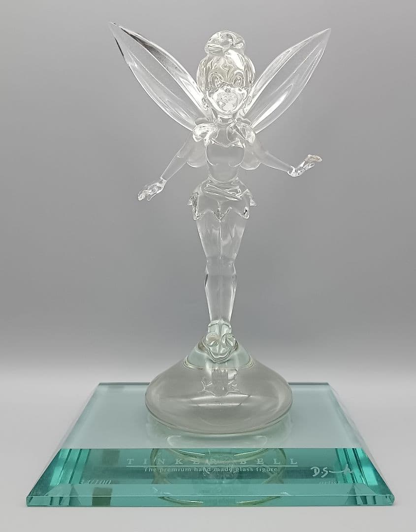 ディズニーランド ティンカーベル オブジェ ガラス シリアルナンバーあり