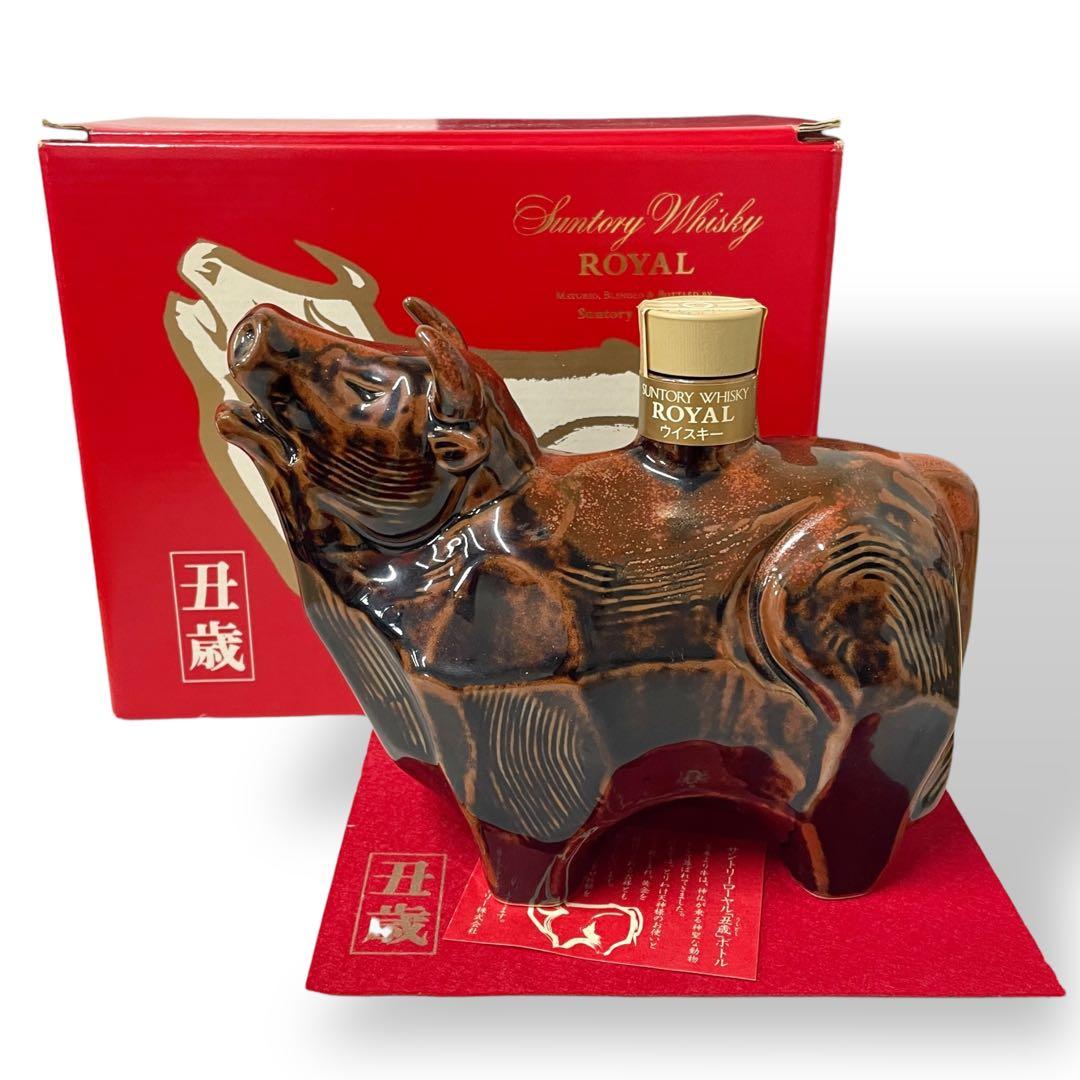 【未開栓】SUNTORY /1997 丑（うし）/干支ボトル/陶器
