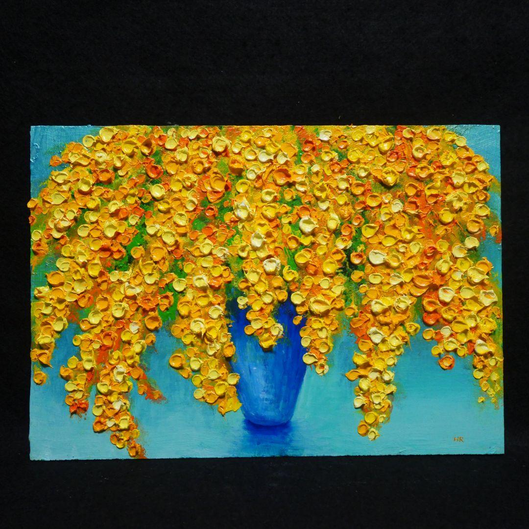 油絵 油彩 油彩画 絵 絵画【ミモザ】