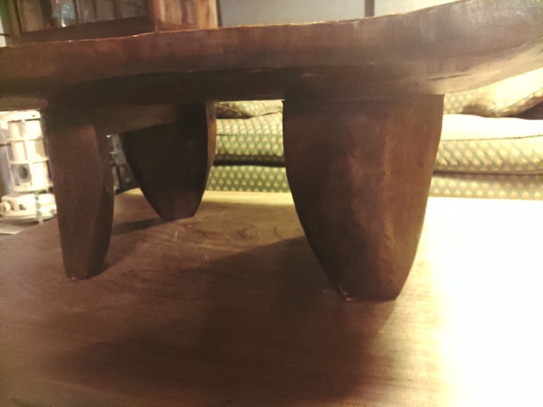 Poinciana様　アフリカ民芸品　無垢　座卓　テーブル　天然木　ヴィンテージ