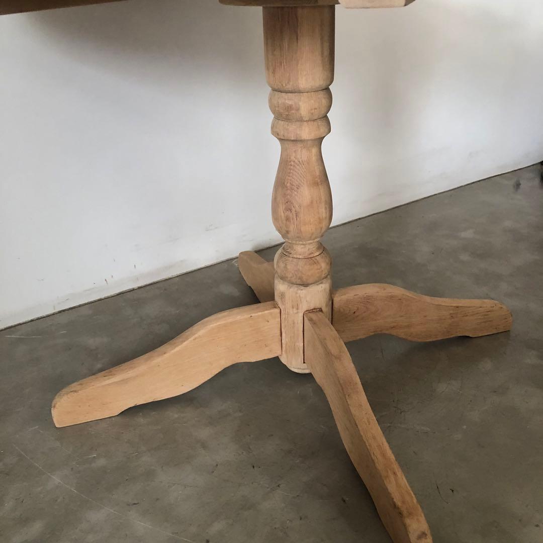 レトロ　アンティーク　古道具　古家具　剥離家具　ストリップド　丸テーブル　古民家