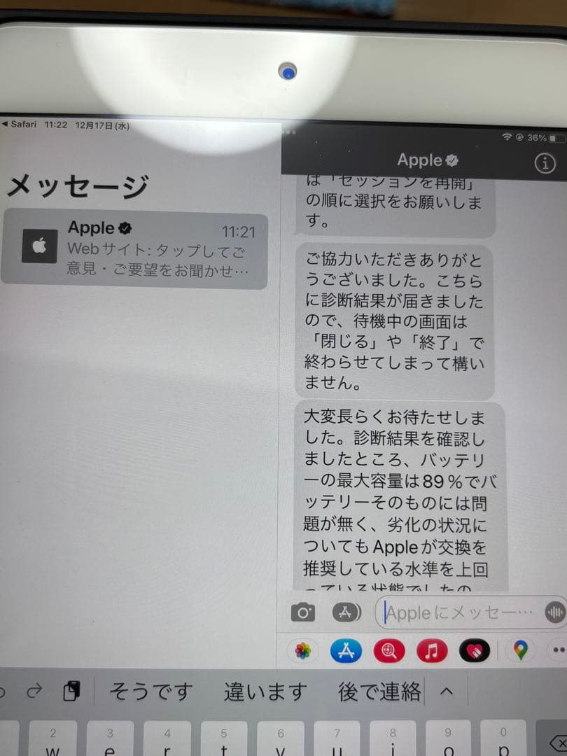 美品！iPad mini4 128GB バッテリー89%