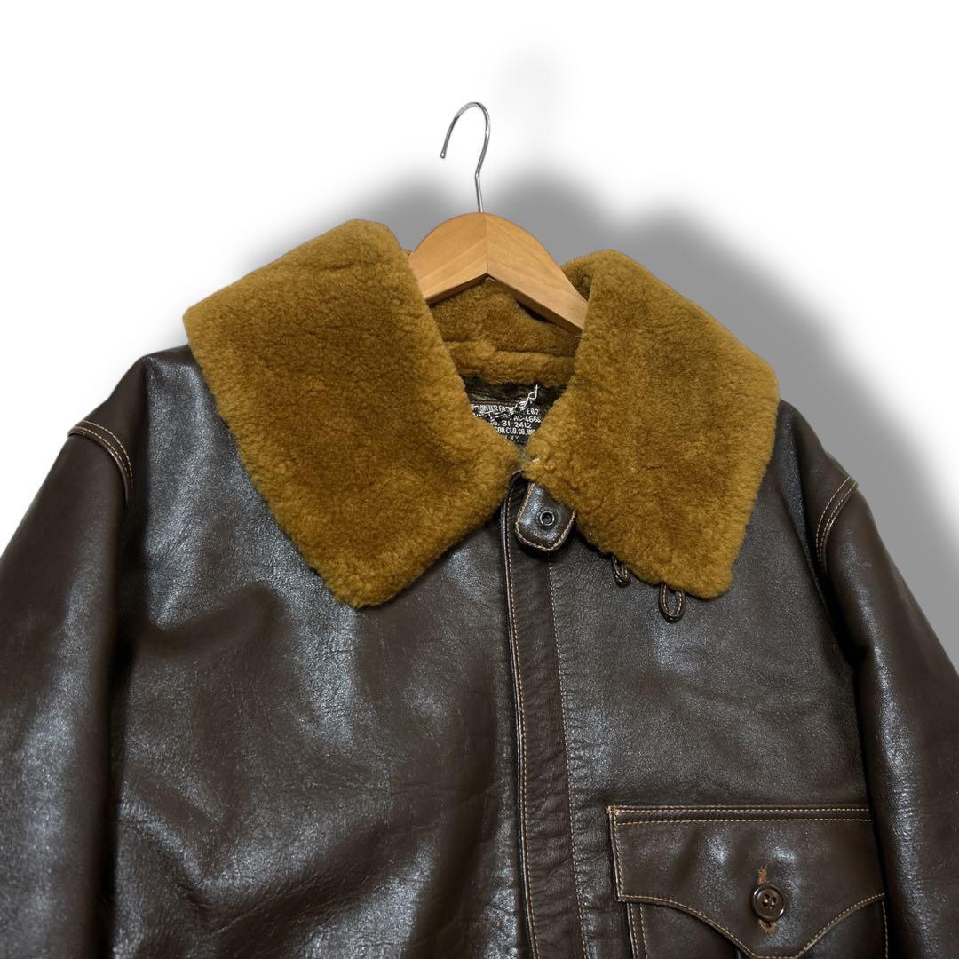 バズリクソンズ ホースハイド B-2 フライト ジャケット レザー ムートン
