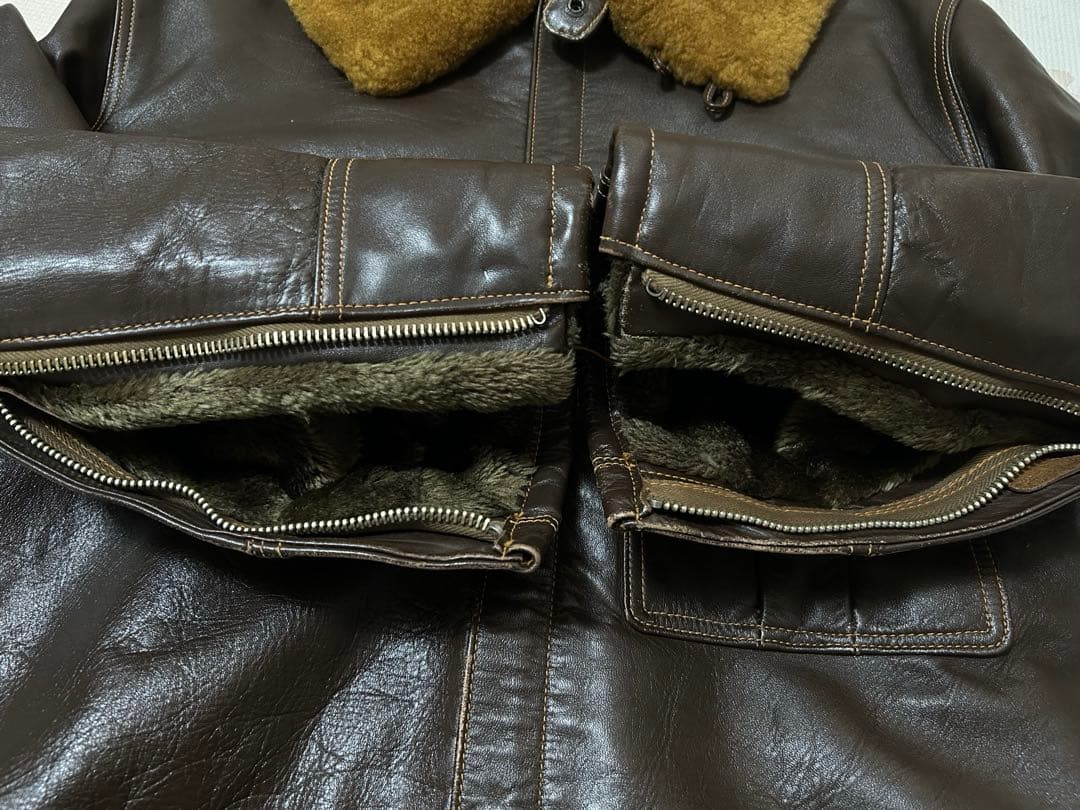 バズリクソンズ ホースハイド B-2 フライト ジャケット レザー ムートン