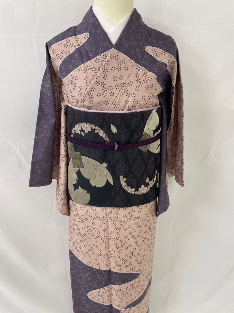 お見分け済　新品未使用　大島紬創作訪問着と袋帯