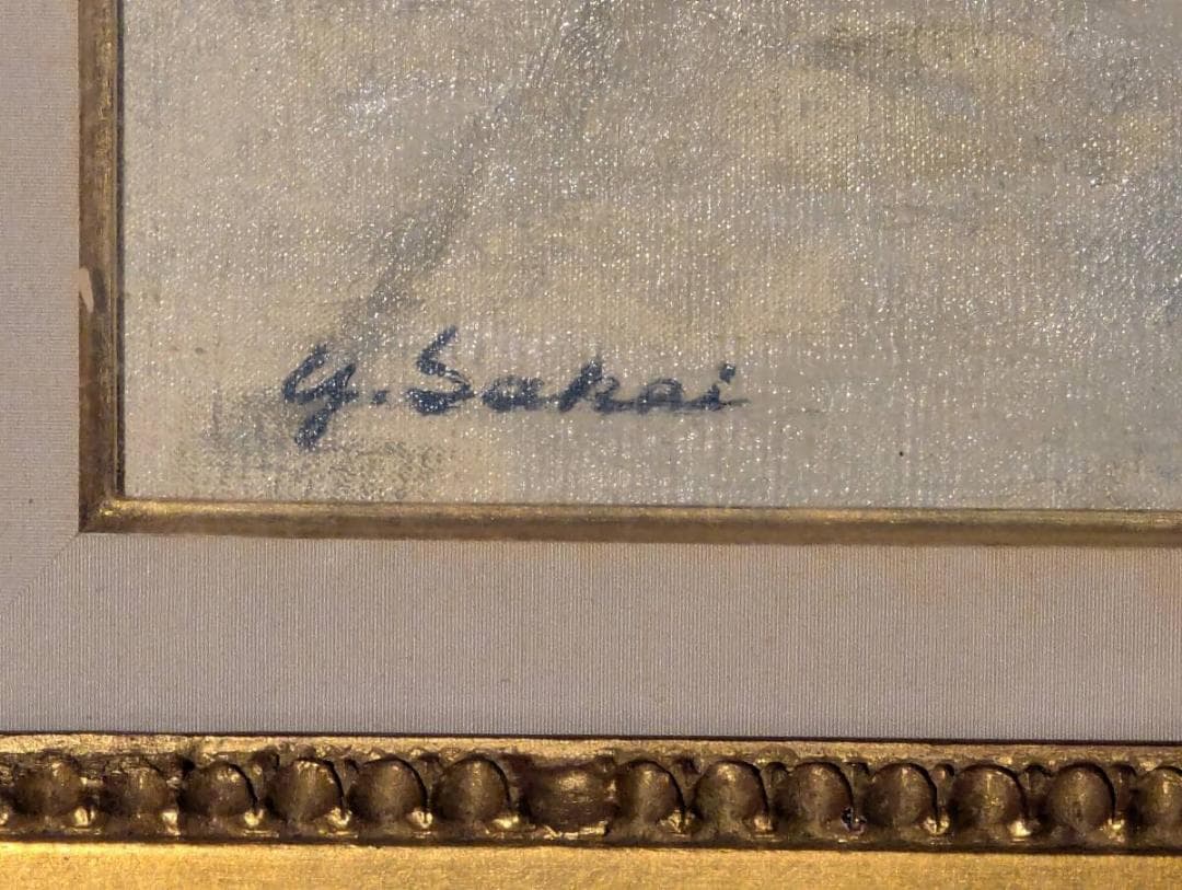 【真作】絵画　境保博　油彩6号　カトレア　優美な静物画　箱入　Y151