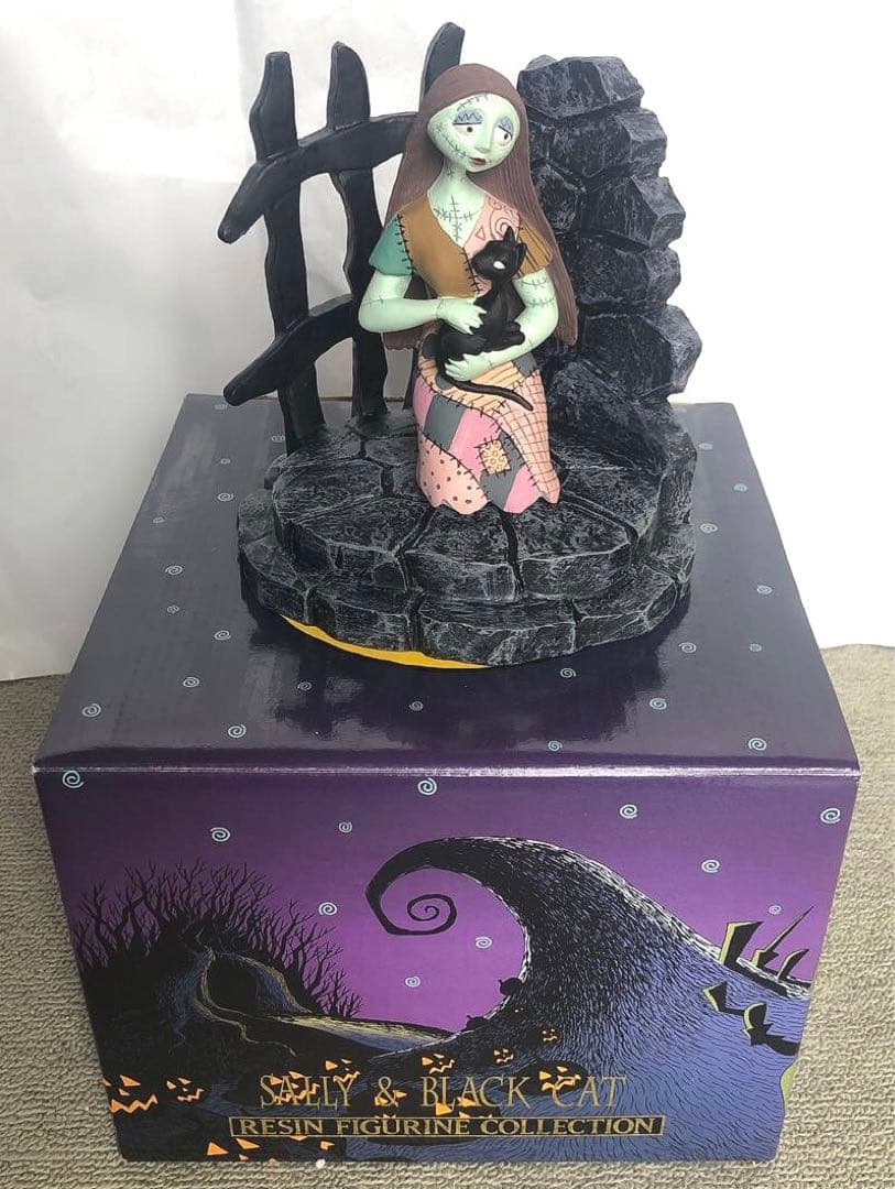 美品 ナイトメア・ビフォア・クリスマス サリー&黒猫 レジンフィギュア