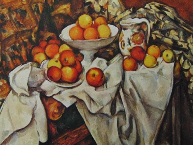 ポール・セザンヌ、【りんごとオレンジ】、希少な画集画より、新品高級額・額装付