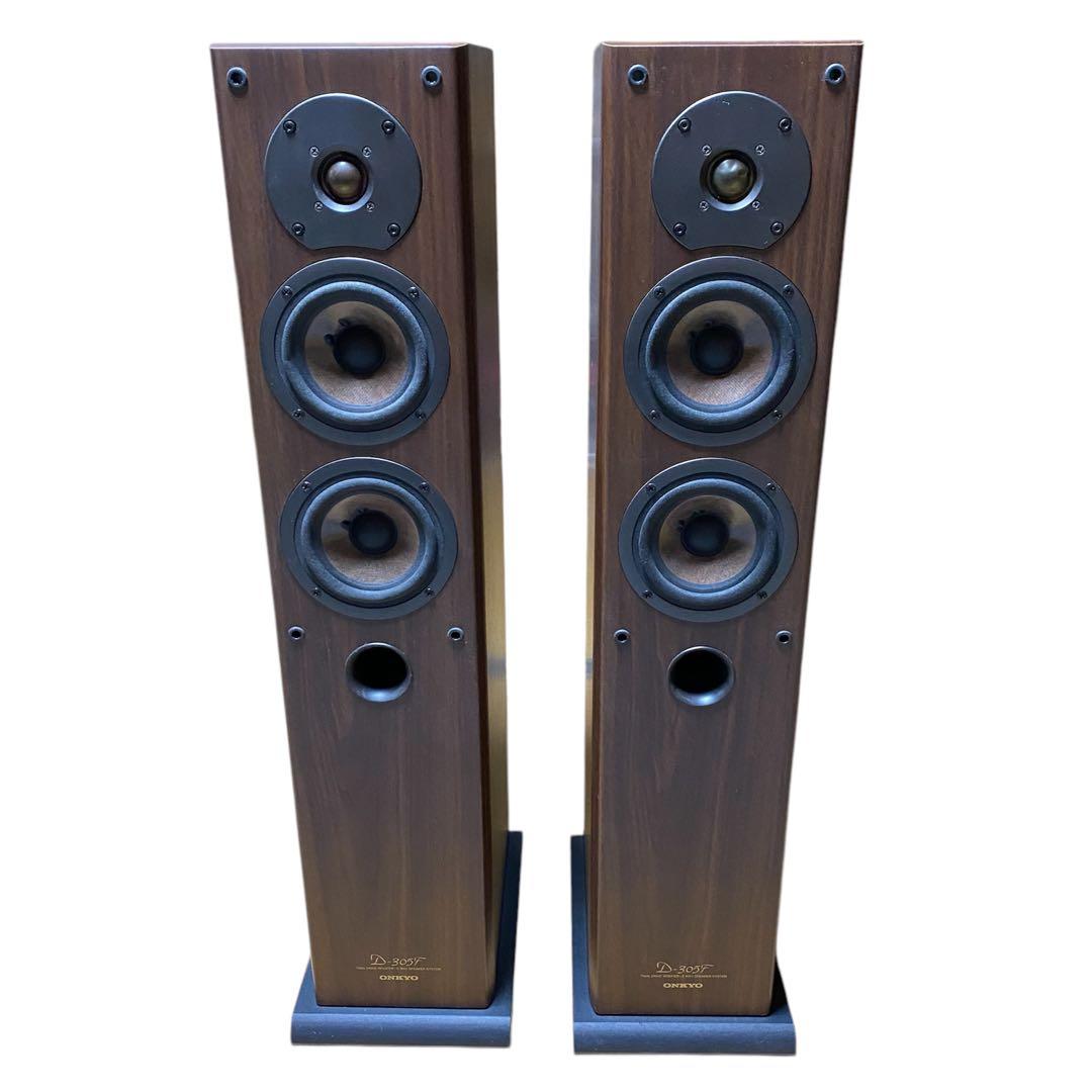 ONKYO トールボーイスピーカーペア D-305F ブラウン