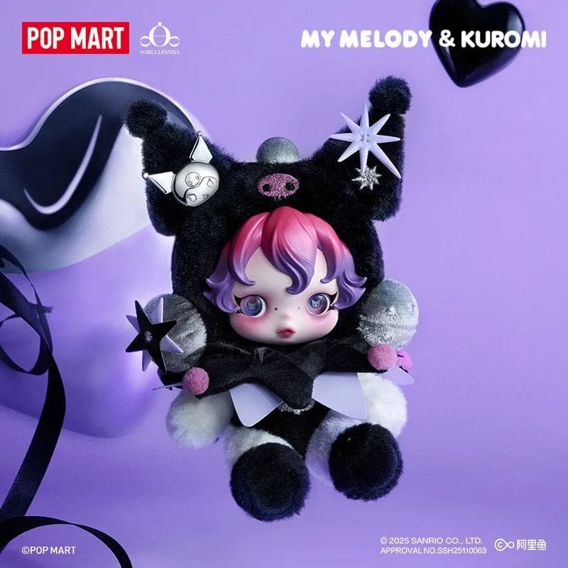POPMART スカルパンダ x クロミ ぬいぐるみキーホルダー 即日発送