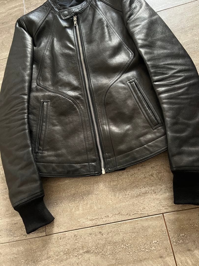 ジャケット・アウター rick owens intarsia leather jacket