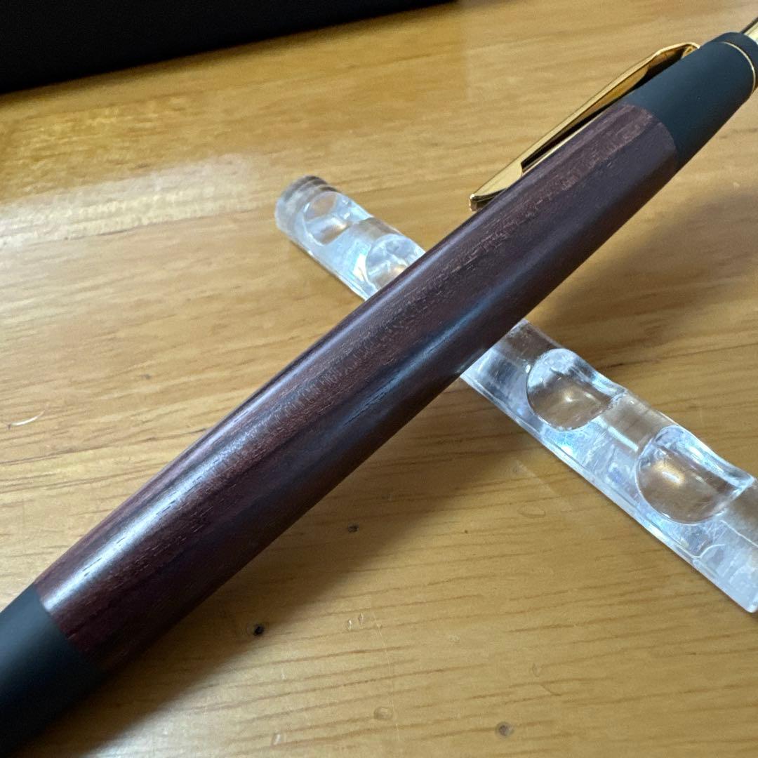 新品 野原工芸 キングウッド ボールペン スタンダード ゴールド金具 SANZO