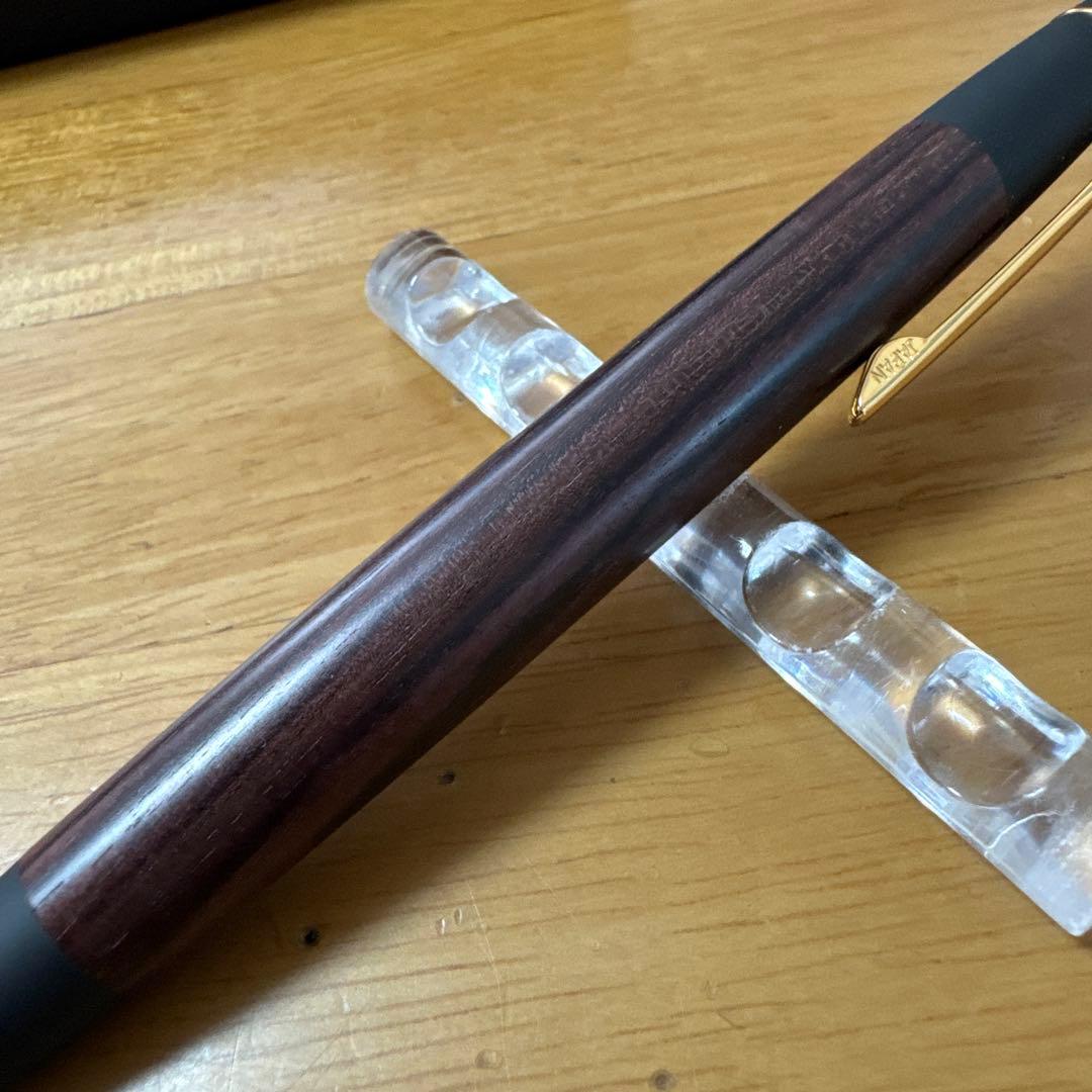 新品 野原工芸 キングウッド ボールペン スタンダード ゴールド金具 SANZO