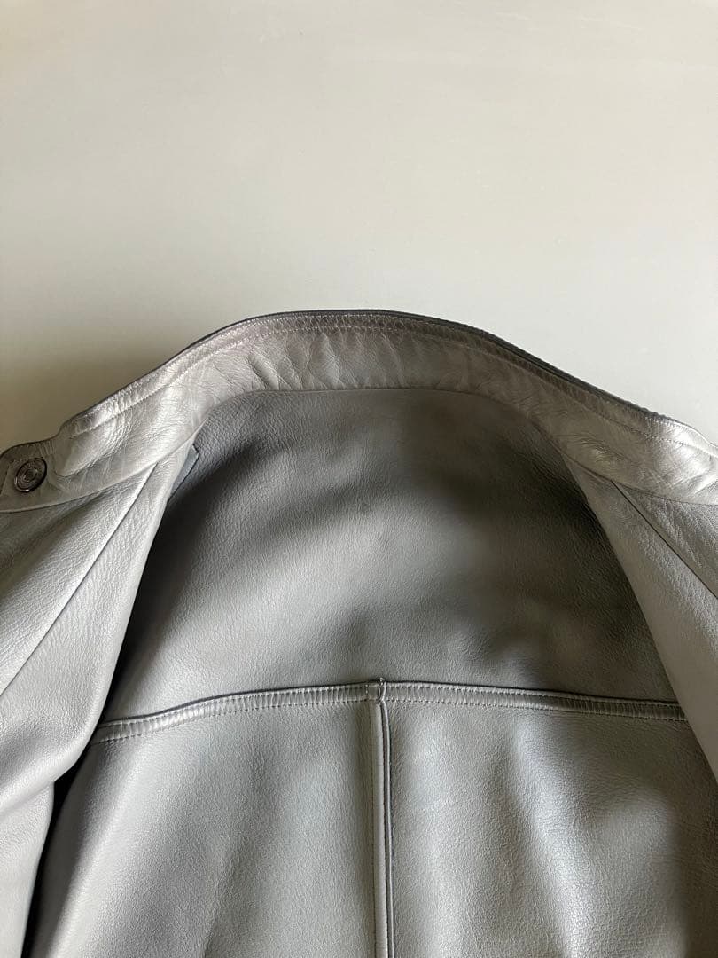 値下げTOMFORD トムフォード　スエードシングルライダース　グレー　44