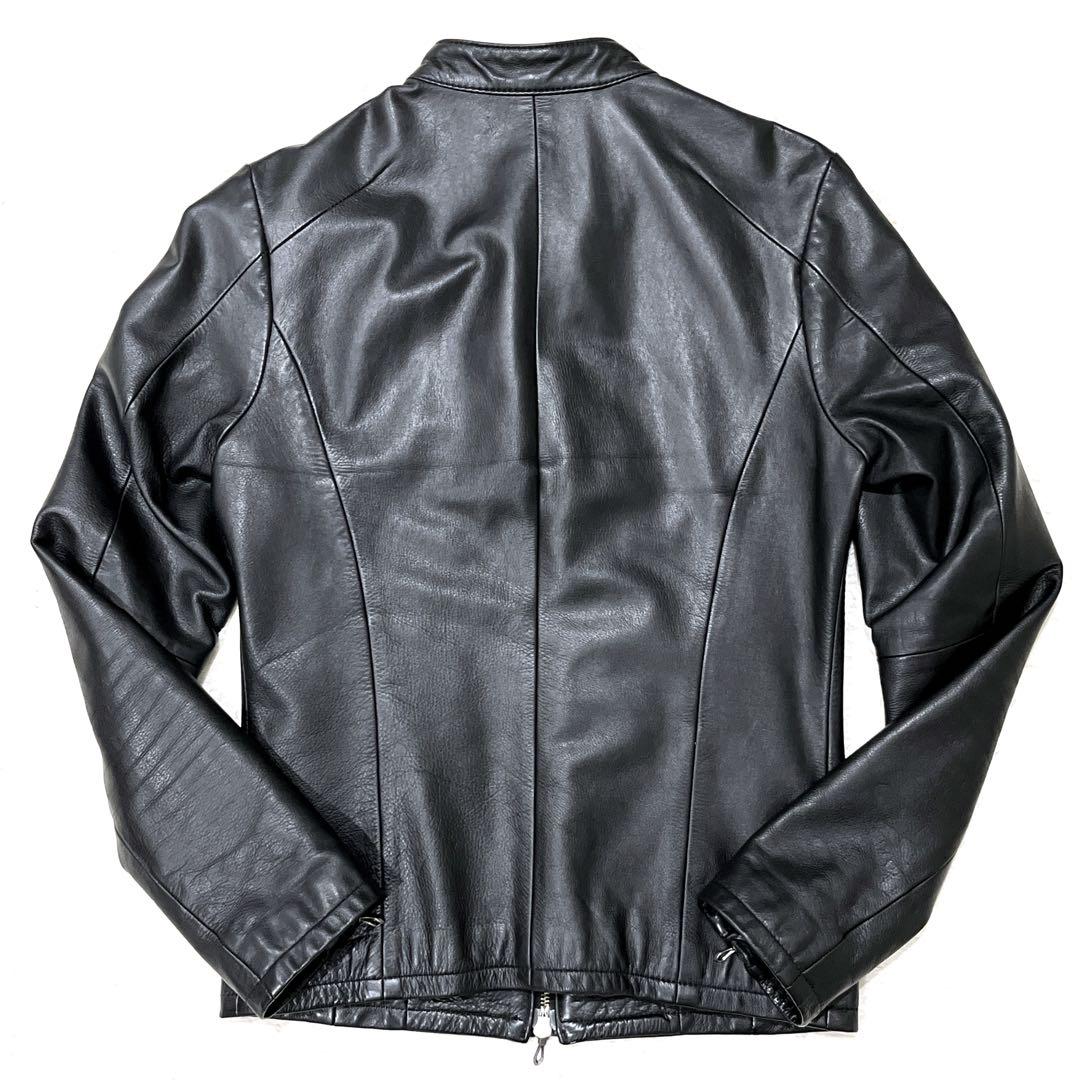 ゴスタールジフーガ 馬革 シングルライダース 総柄 裏地ペイズリー柄 サイズ44