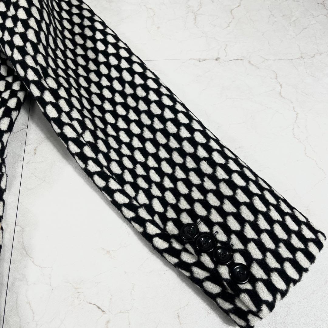 ✨極美品 マックスマーラ 白タグ 格子チェック スタンドカラーコート アルパカ混