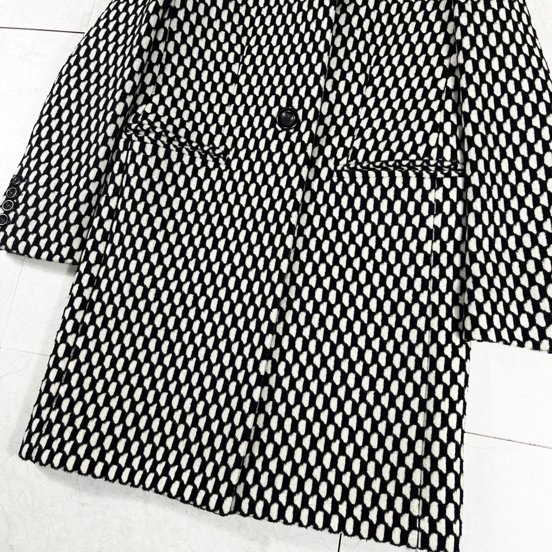 ✨極美品 マックスマーラ 白タグ 格子チェック スタンドカラーコート アルパカ混