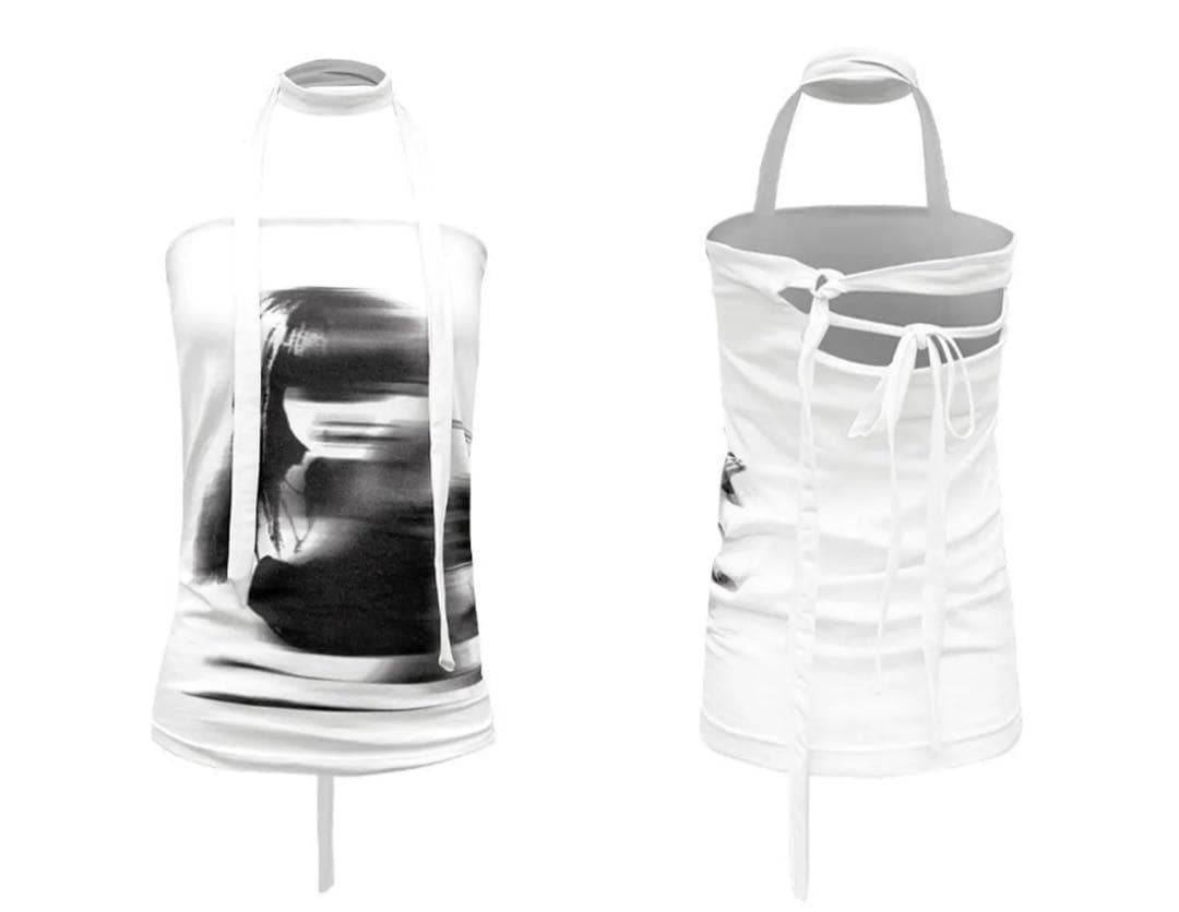 NACHE PRINTED TIE TANK TOP シズニルック