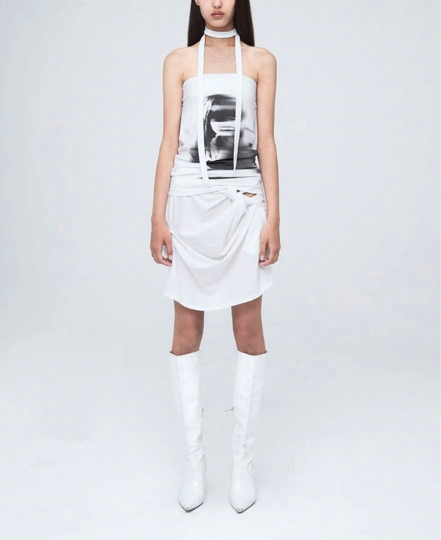 NACHE PRINTED TIE TANK TOP シズニルック