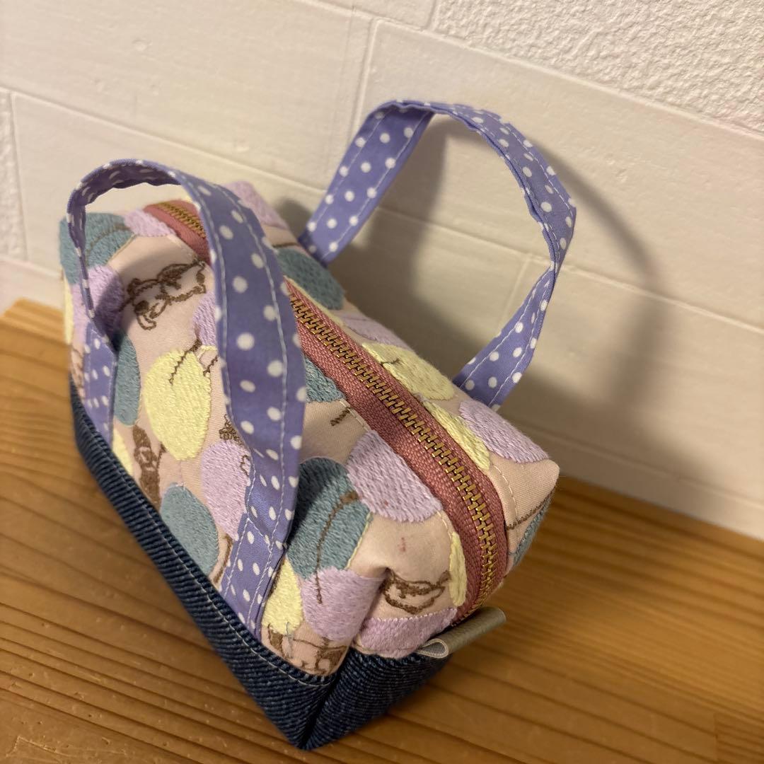 きまぐれSALE ユキエモン　巾着　12cmファスナーポーチ　ハンドメイド　お得