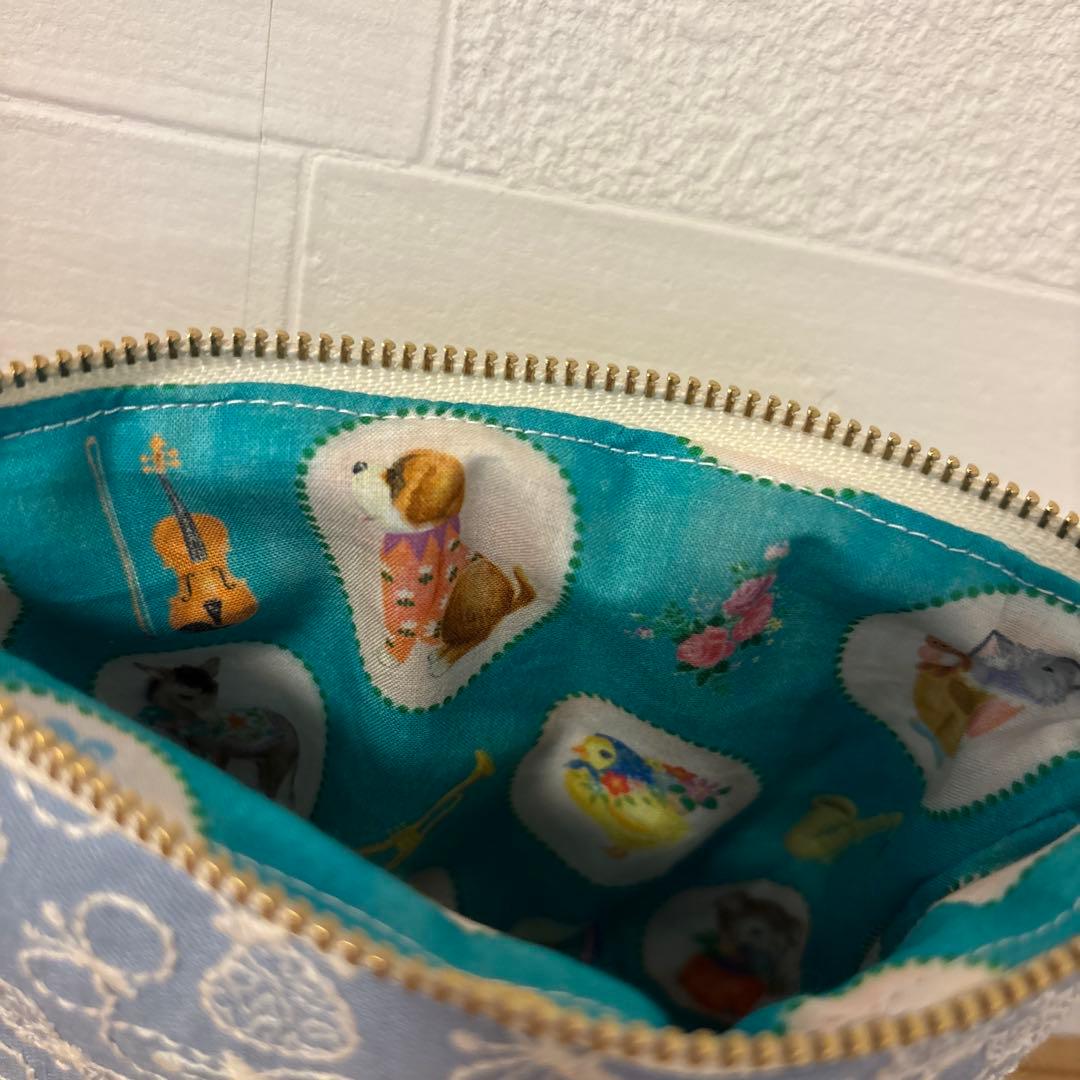 きまぐれSALE ユキエモン　巾着　12cmファスナーポーチ　ハンドメイド　お得