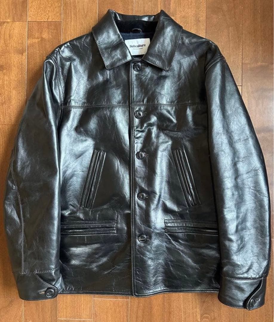 subculture サブカルチャー　レザーカーコート　2