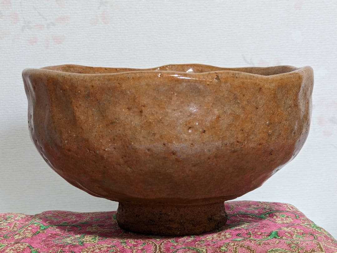 ♦古格 茶道具 手捏ね 手捻り 抹茶碗 時代物 古美術品 銀化現象 骨董品