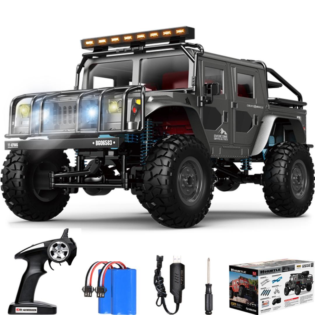 ラジコンカー 36CM オフロード ジープ ラジコン 車 4WD LED車灯 黒