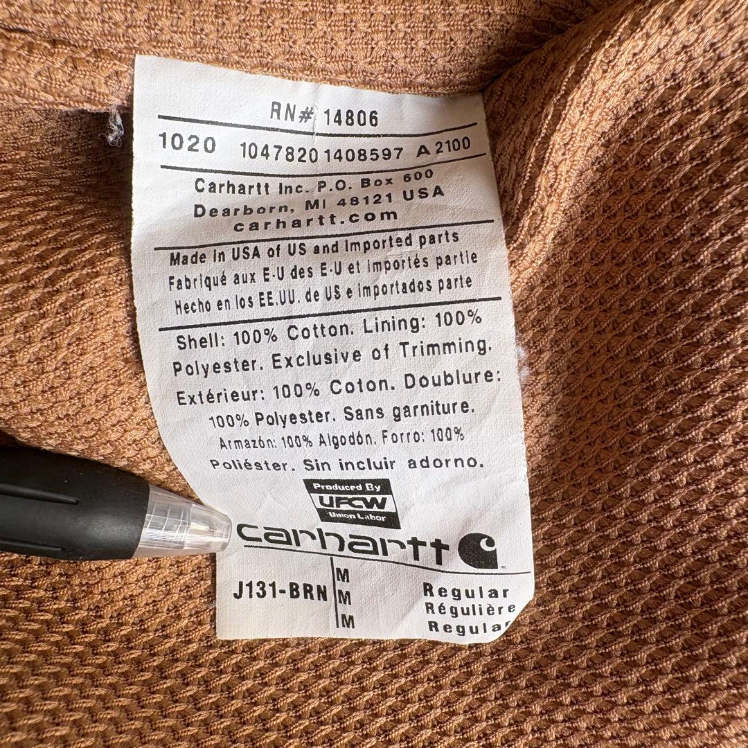 アクティブジャケット カーハート USA製 裏サーマル　ダック 90s 00s