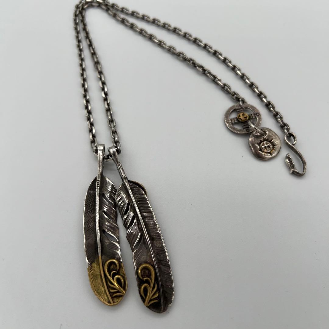 【貴重】シルバーネックレス/フェザーネックレスＳ925刻印
