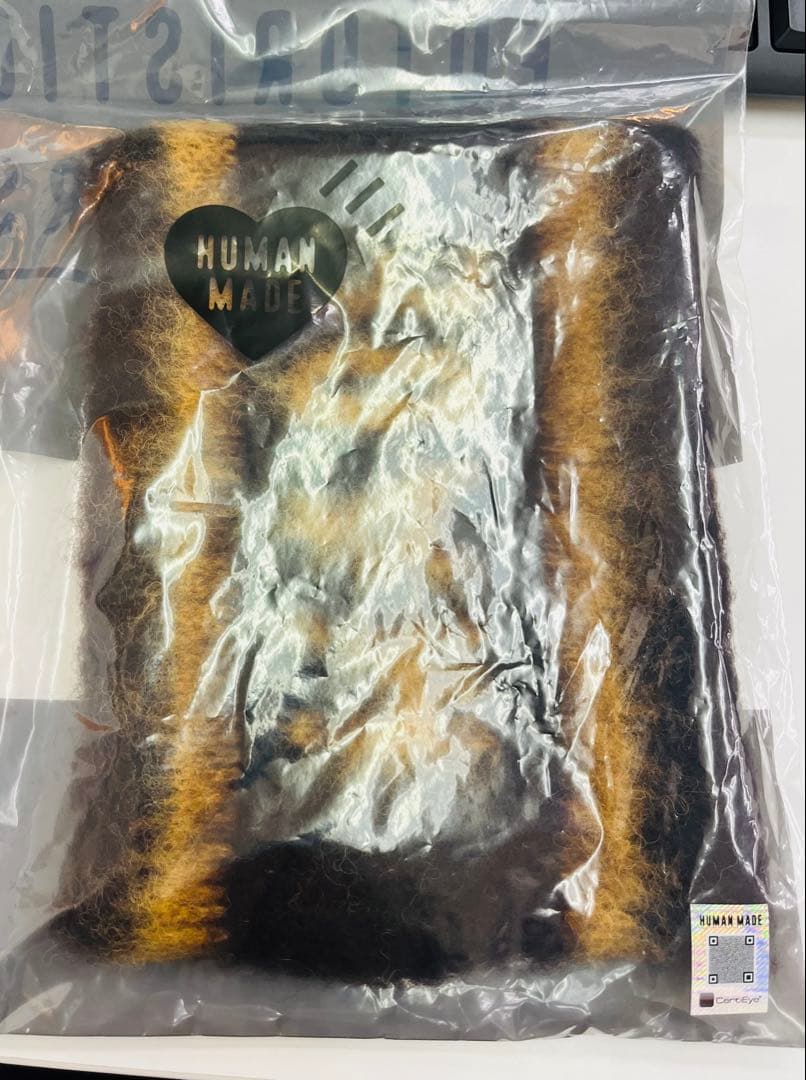 HUMAN MADE SHAGGY KNIT LOGO BAND ヘアバンド