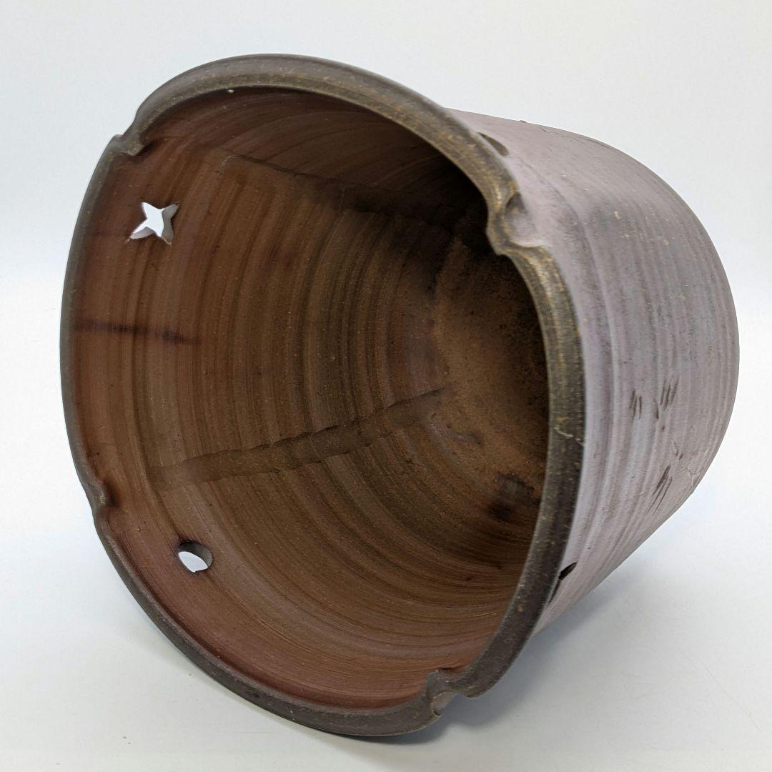 水谷清 備前焼 花器 メダカ鉢 金魚鉢 くず入れ ゴミ箱 水鉢 睡蓮鉢 華道具