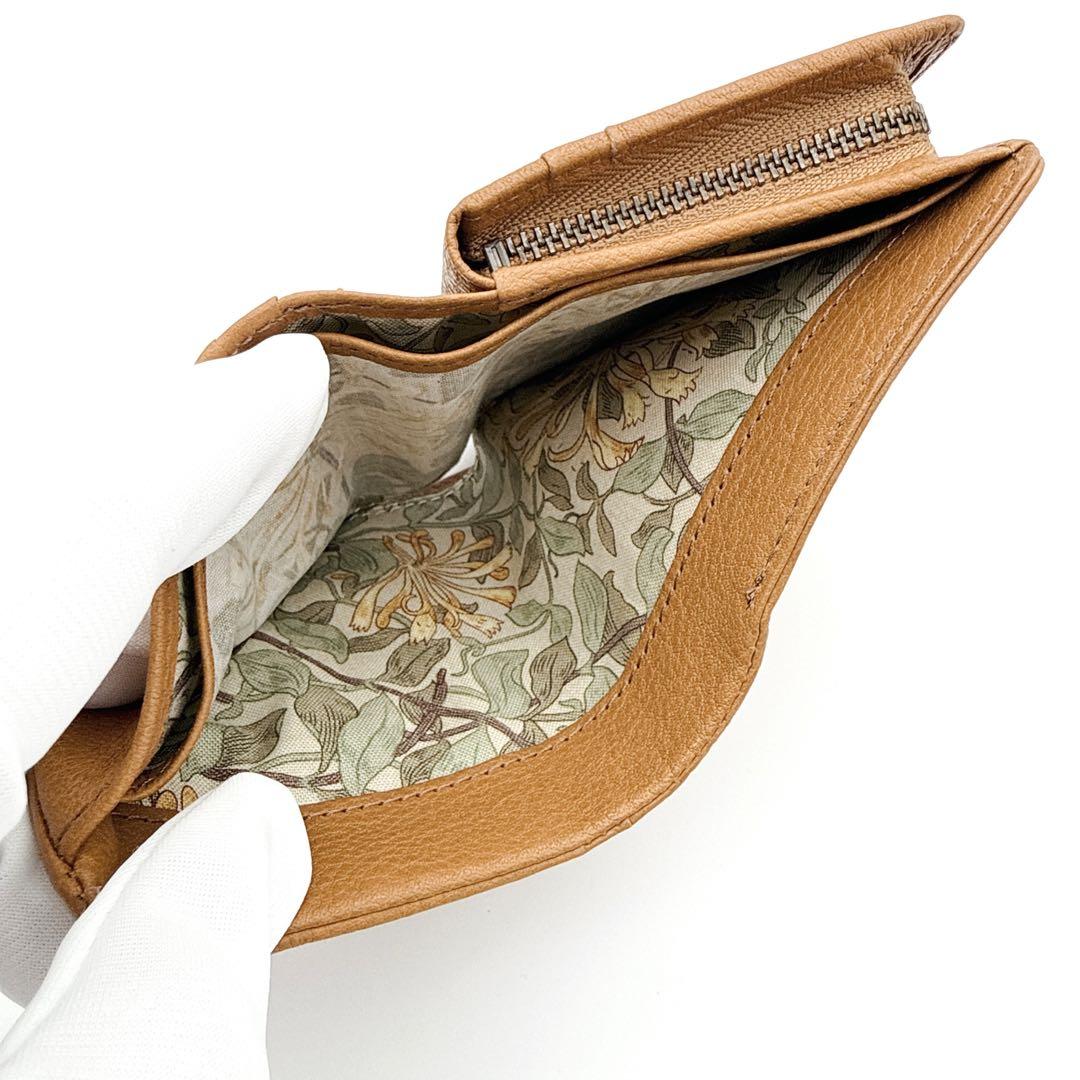 【美品】Dakota 二つ折り財布 コンパクト 本革 馬蹄 L字ファスナー