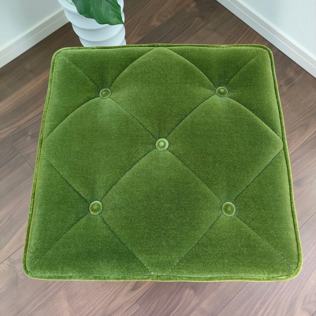 カリモク60 X36206 モケットグリーン オットマン