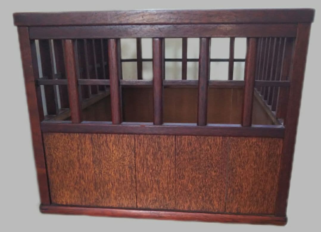 【匿名配送＆送料込】木製　箱火鉢 アンティーク 古道具　手あぶり