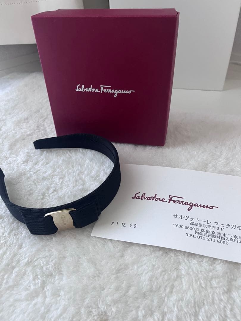 【正規品】Salvatore Ferragamo カチューシャ　ブラック