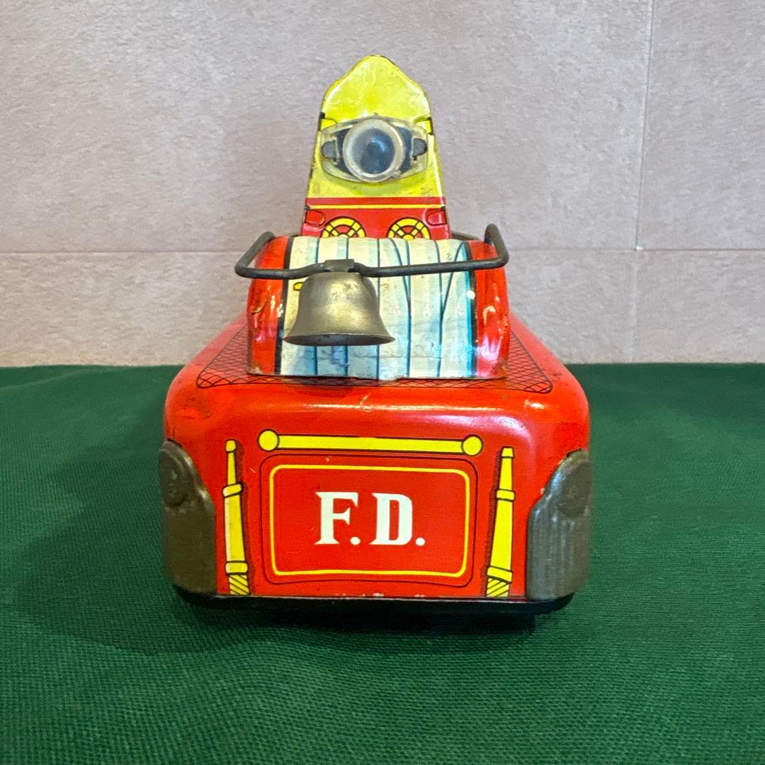 ブリキ　アニマル消防車　昭和レトロ
