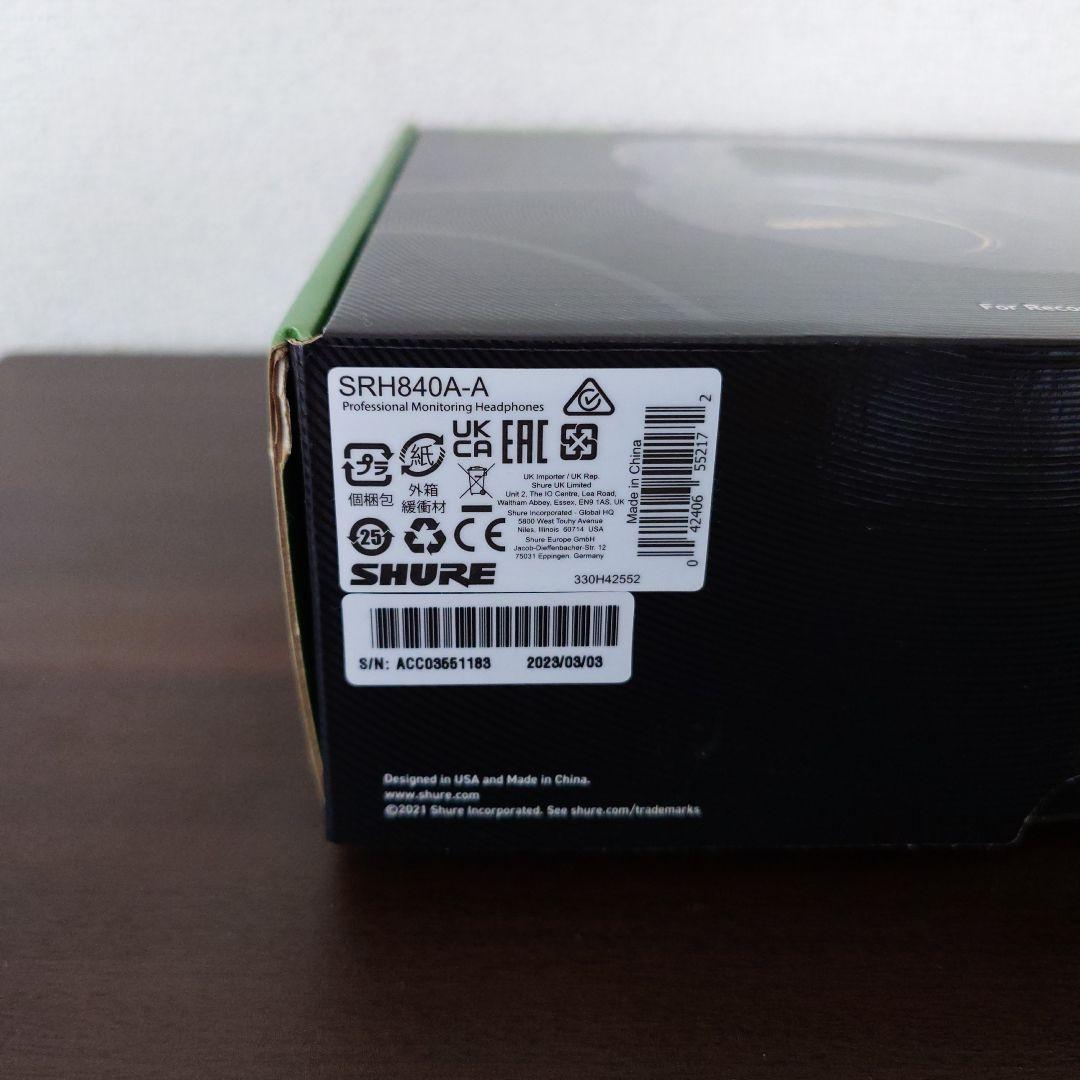 SHURE SRH840A-A ヘッドホン