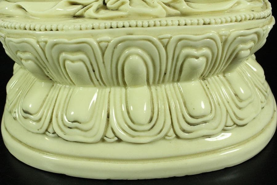 中国美術 白磁 南無仏 在銘 高37cm 鑑書箱(K-LC490)