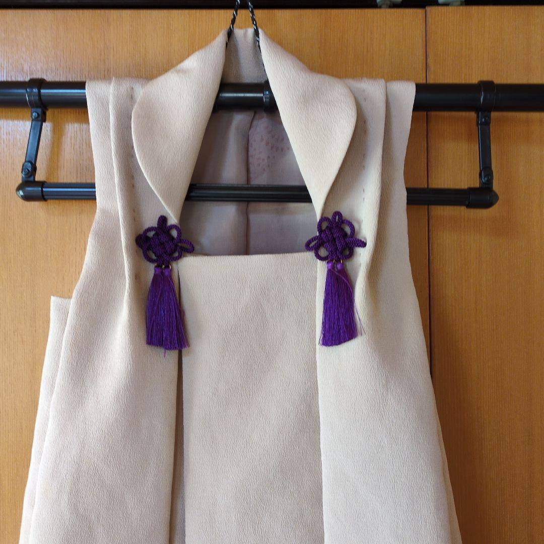 七五三３歳男の子正絹薄綿入り着物と正絹縮緬の被布（中綿無し）