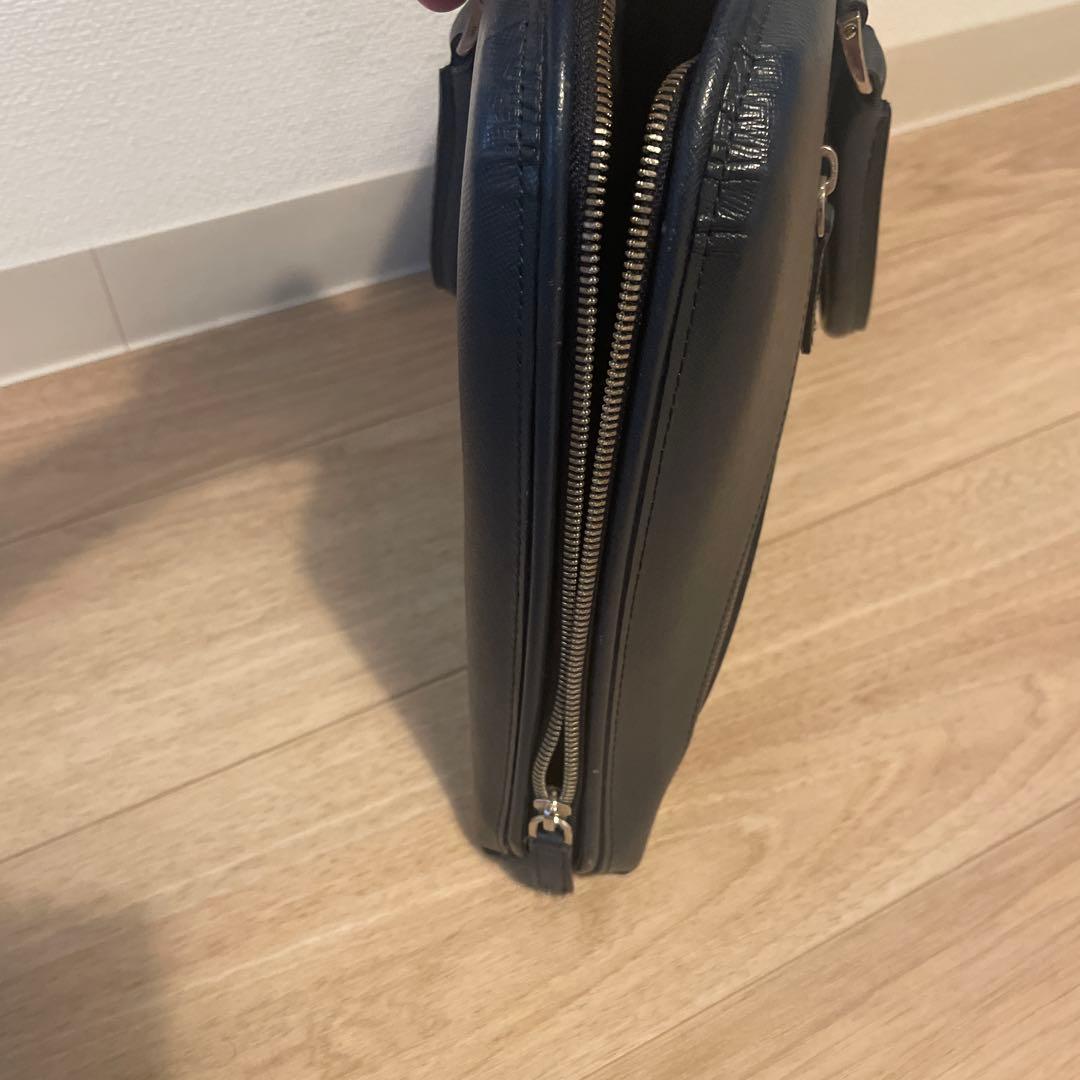 【本日限りセール】porter ネイビー 皮ビジネスバッグ