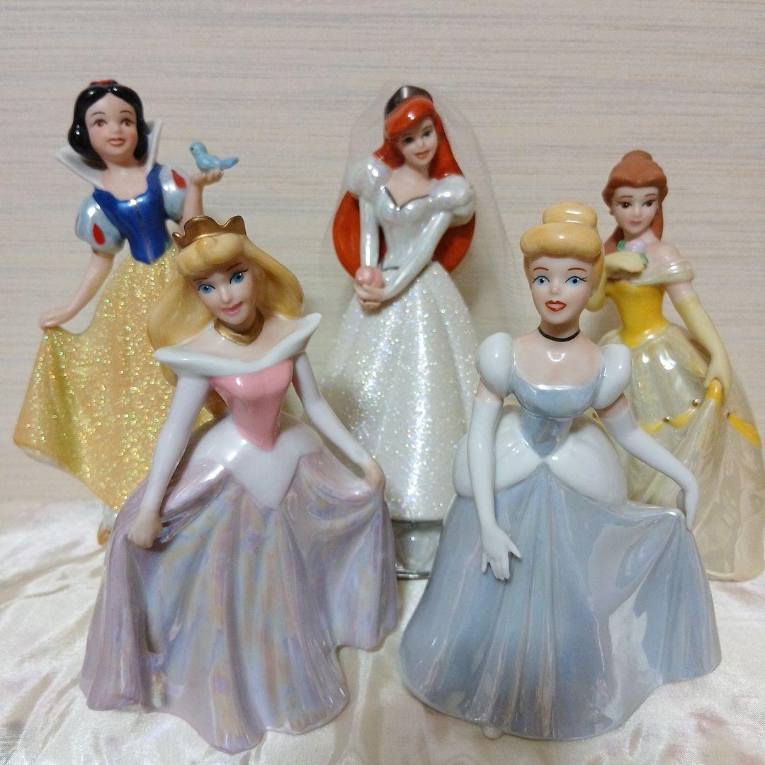 ディズニープリンセス　陶器置物　5点セット