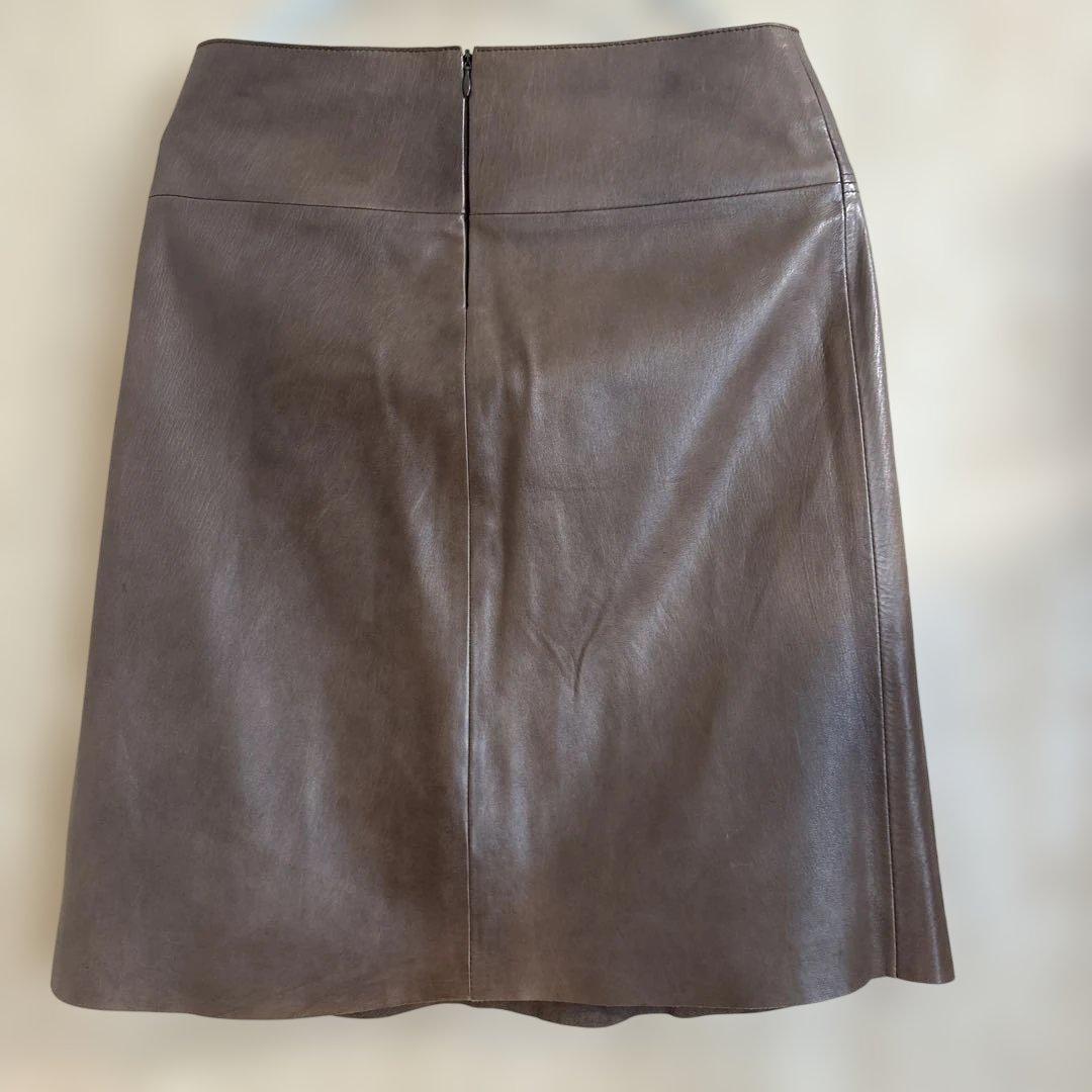 CIVIDINI レザースカート ブラウンMサイズ