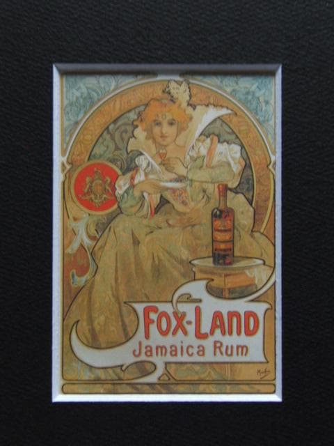アルフォンス・ミュシャ、〈フォックスランド・ジャマイカ・ラム酒〉のポスター