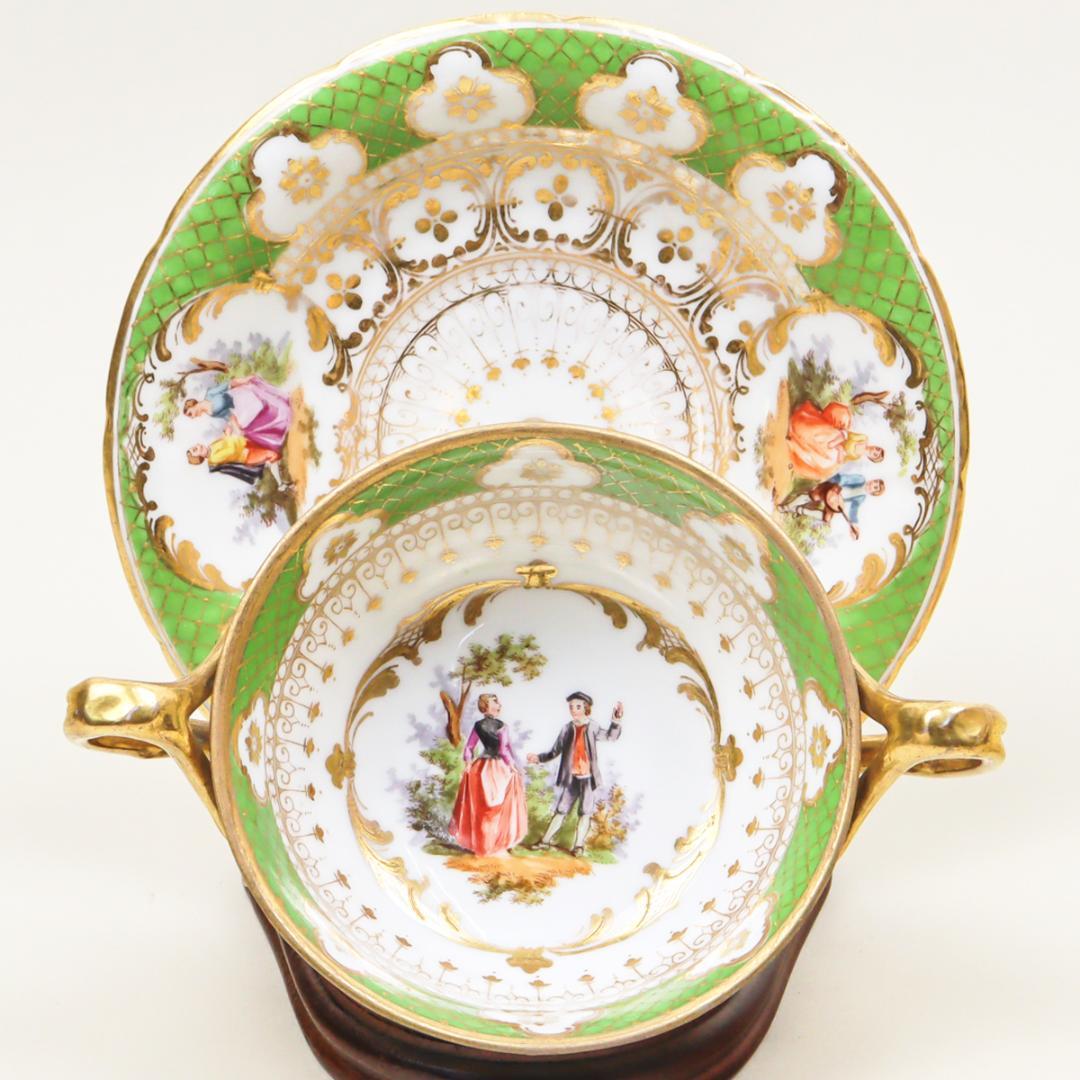 リヒャルト クレム工房 ワトー画 チョコレートカップ＆ソーサー